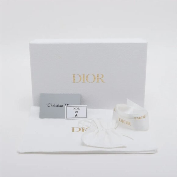 Christian Dior Oblique Phone Pouch canvas x leather Chain Shoulder Bag Navy Blue - Picture 7 of 10